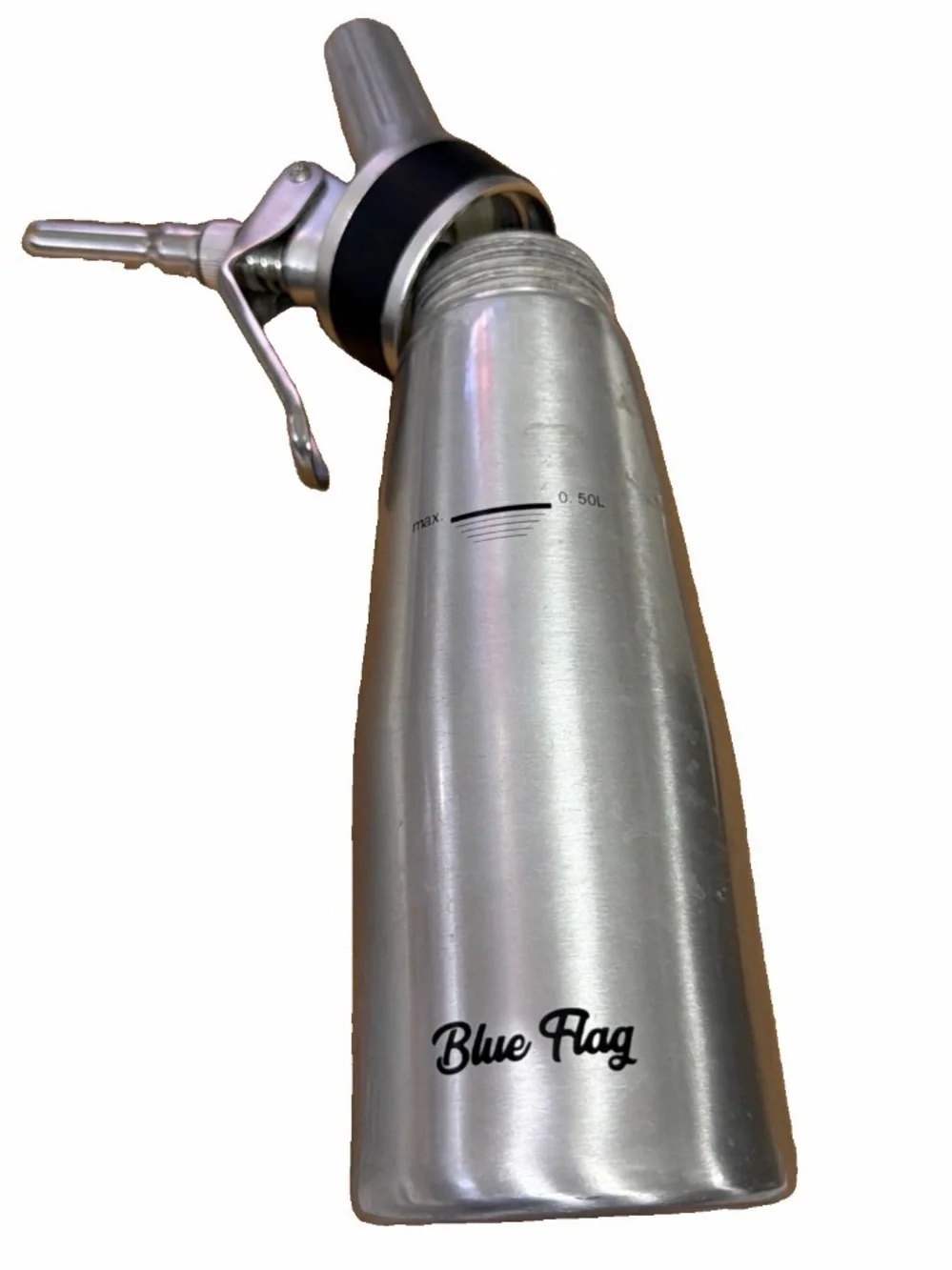 Blue flag stainless steel Silver Whipped Cream Dispenser - 0.50L dispenser only